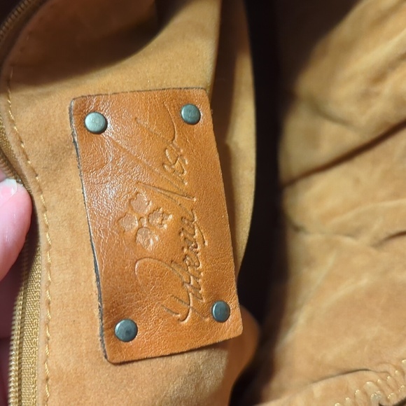 Black leather Patricia Nash Zancona tote bag purse - Picture 11 of 15